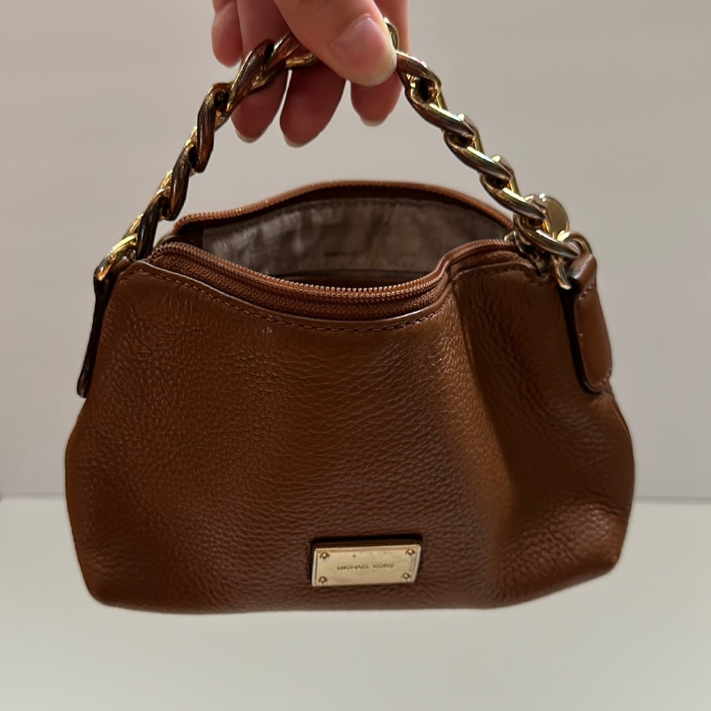 Michael Kors mini bag brown leather gold hardware